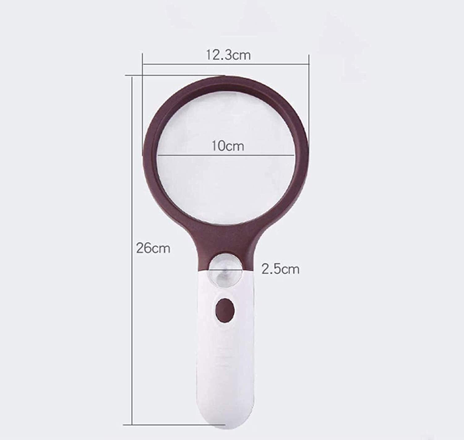 Lupa, lupa de mano con luz LED, alto aumento 10 x 30x, ideal para leer, reparar teléfonos móviles e identificación