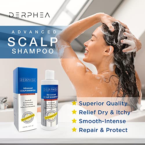 Derphea Psoriasis Shampoo, Folliculitis Shampoo, Seborrheic Dermatitis Shampoo, Dry Scalp Shampoo, Itchy Scalp Shampoo, Relief Dry, Itchy, Safe Ingredients For All Skin Types #TOP1