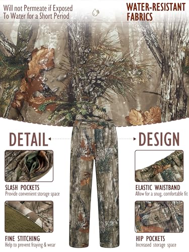 NEW VIEW Womens Camo Hunting Pants, Warm Fleece Lined Hunting Trousers, Lightweight Hunter Pants for Deer Duck Turkey Hunting4
