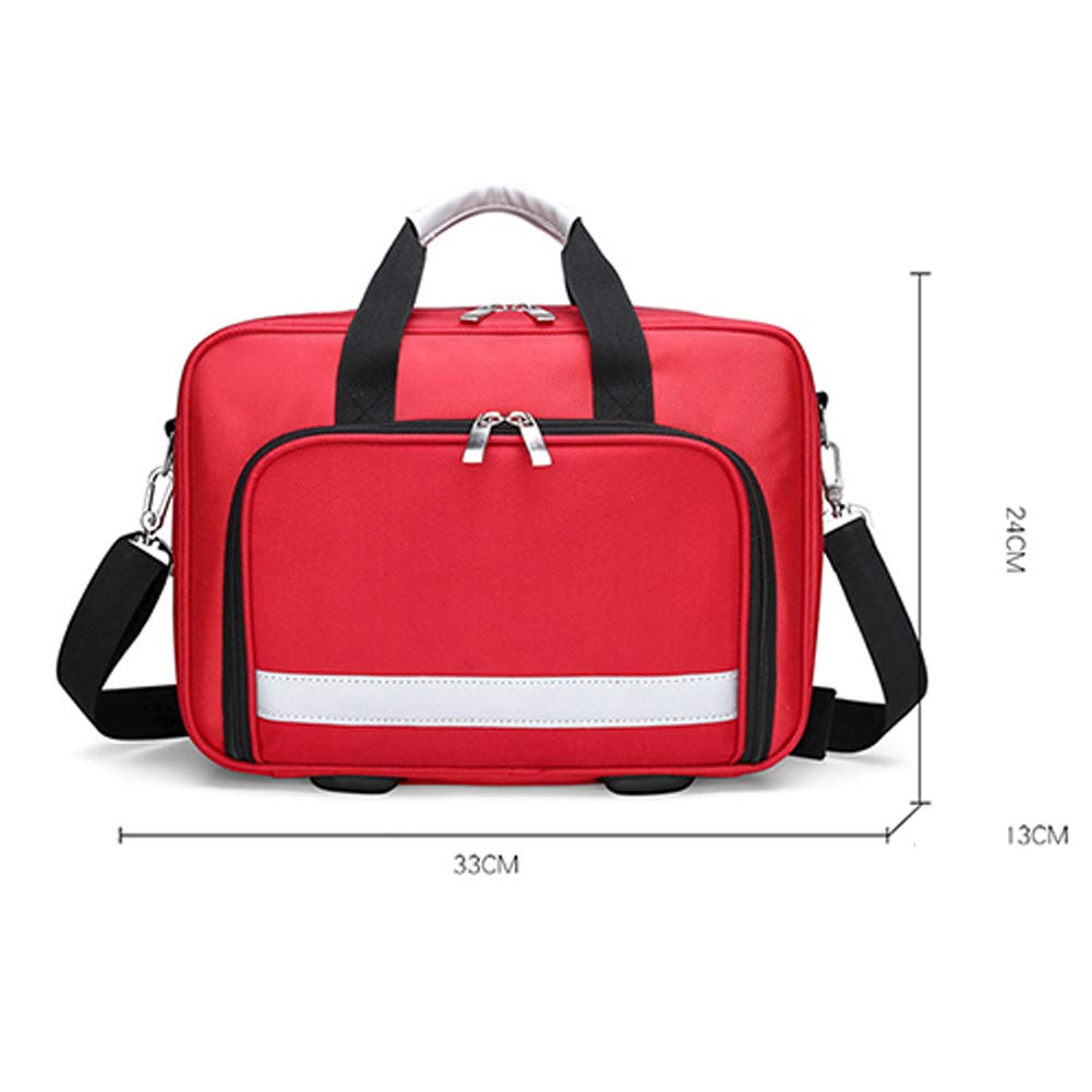 Bolsa de botiquín de primeros auxilios con correa para el hombro, kit de trauma de supervivencia de emergencia Almacenamiento en frío de insulina con compartimentos etiquetados, kit de rescate de