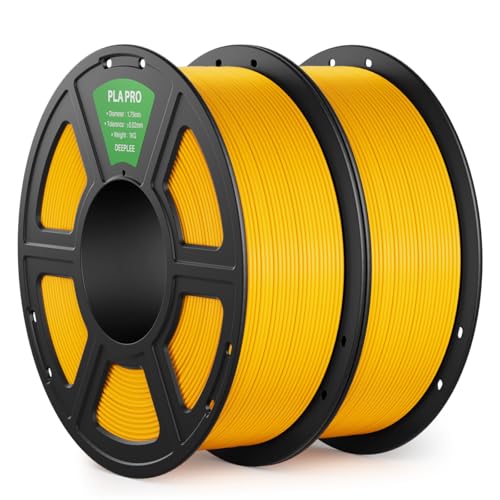 Image of PLA PRO Filament 1.75mm, Stronger Toughness 3D Printer Filament 2KG, PLA Filament Dimensional Accuracy + /- 0.02 mm, Neatly Wound, Fits Most FDM 3D Printer, Sunflower Yellow