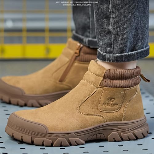 Image of Nutropa Welding Work Boots for Men Composite Toe Safety Boots Non Slip Steel Toe Work Shoes Lightweight Construction Welder Boots