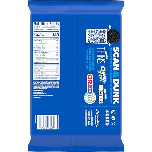 Image of Oreo Double Stuf Chocolate Sandwich Cookies, Family Size, 18.71 oz