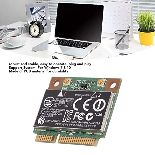 Tarjeta de Red Gavigain Mini PCIe, Adaptador NIC Inalámbrico 300M BT4.0 WiFi para HP CQ43 CQ58 DV4 DV6 DV7 G4 G6 G7 Compatible con Windows miniatura 3