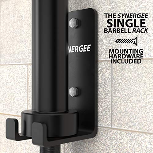 Synergee-1-2-or-5-Barbell-Holder-Vertical-Hanging-Barbell-Rack-Holds-Bars-Curl-Bars-Hex-Bars-Tricep-Bars-Excellent-Compact-Vertical-Storage-Organization-for-Home-Commercial-Garage-Gyms