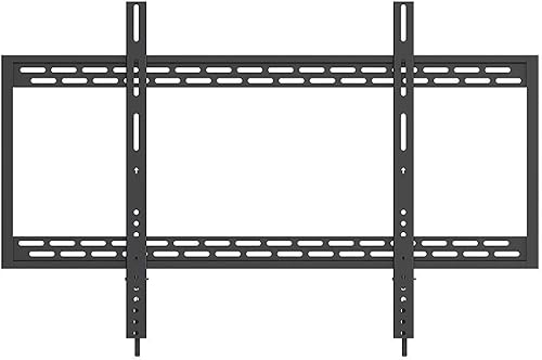 QualGear Soporte de pared fijo resistente para TV de pantalla plana de 60 a 100 pulgadas y televisores curvos, negro (Qg-TM-090-Blk) listado UL