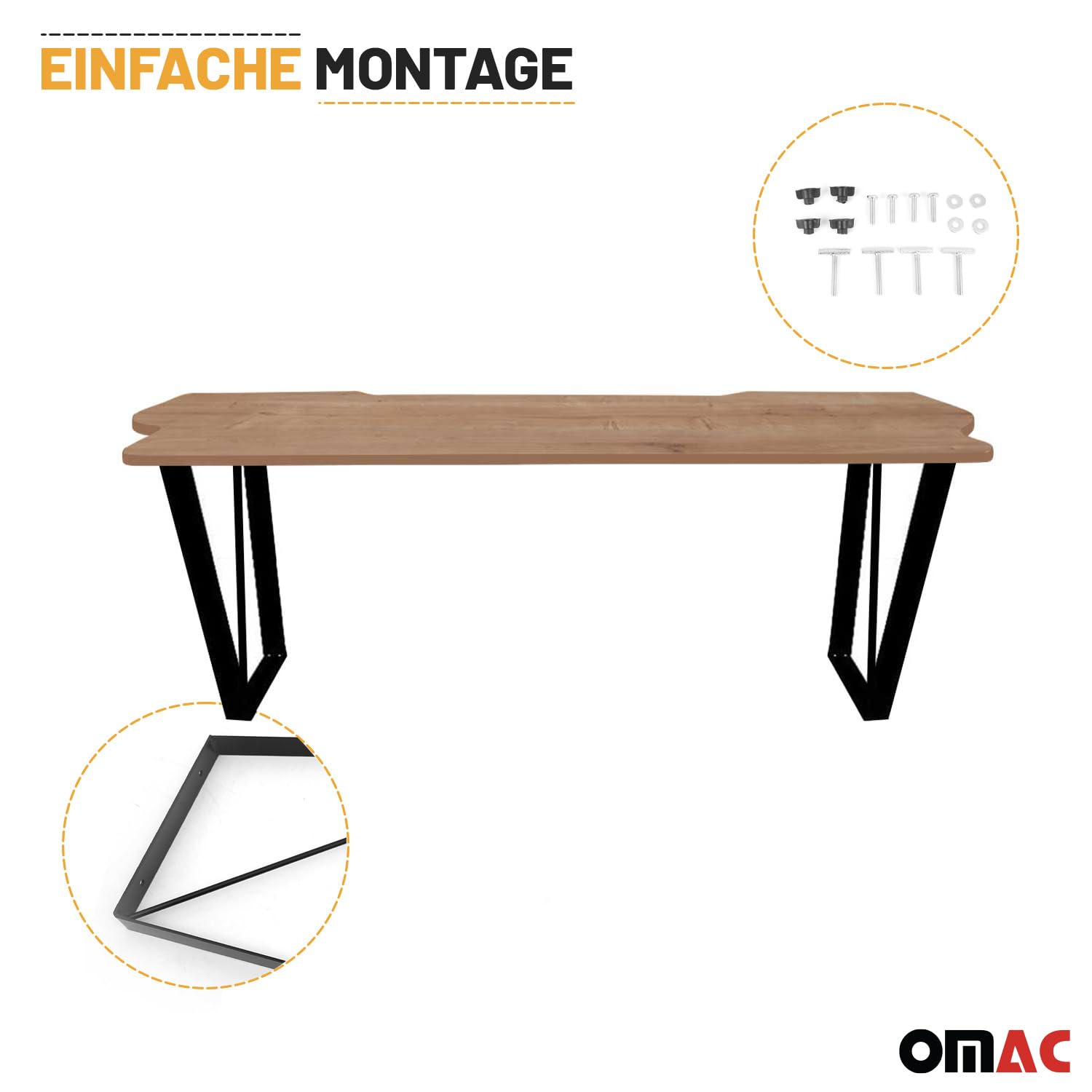 OMAC Multiflexboard Bettverlängerung Ablage Compatible con VW Multivan T5 T6 2003-2024