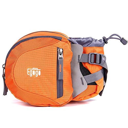 EGOGO Deportiva Riñonera Cintura Bolso Bum Bolsa con el Sostenedor de Botella de Agua para Viaje Senderismo Ciclismo S2209 (Naranja)