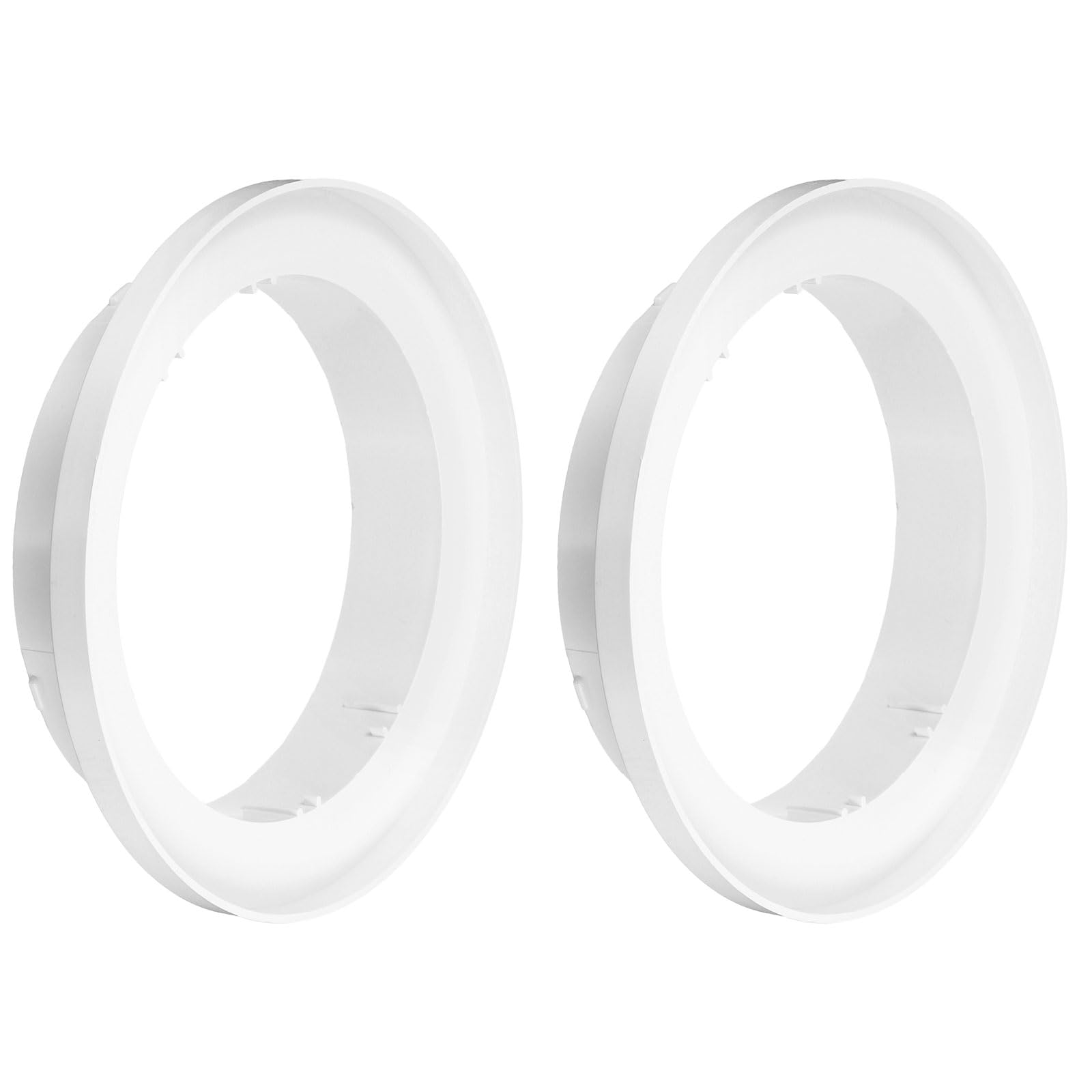PATIKIL 200mm to 150mm Duct Reducer, 2Pcs ABS Air Duct Adapter HAVC Pipe Connector Dryer Vent Adapter Increaser Reducer for Inline Ventilation System, White