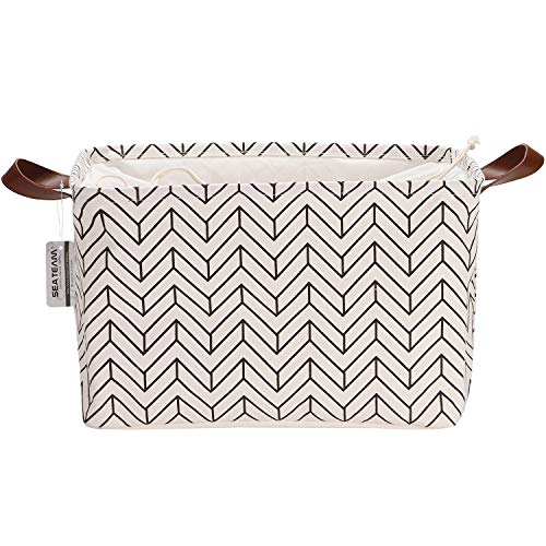 Sea Team Modern Arrowhead Pattern Canvas Fabric Storage Basket Collapsible Geometric Design Storage Sea Team Modern Arrowhead Pattern Canvas Fabric Storage Basket Collapsible Geometric Design Storage