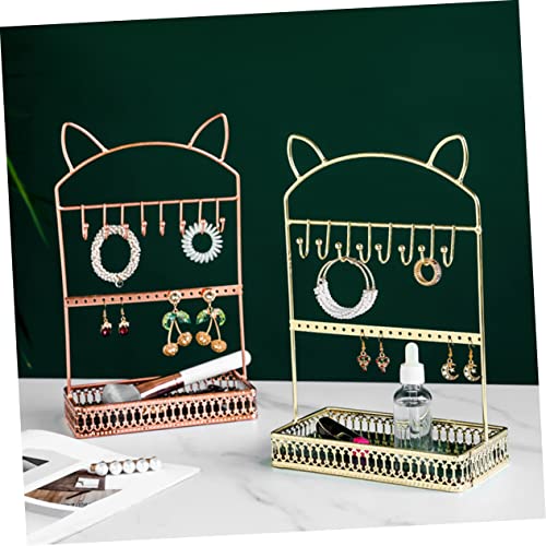 Support décoratif maison et présentoir à bijoux en fer doré multi-usage durable - 6