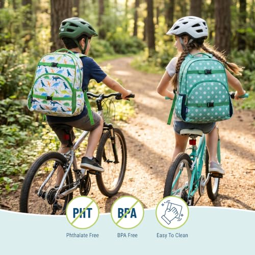 Image of Wildkin Kids Backpack for Boys & Girls, ECO rPET Recycled Lightweight Bookbag with Padded Straps