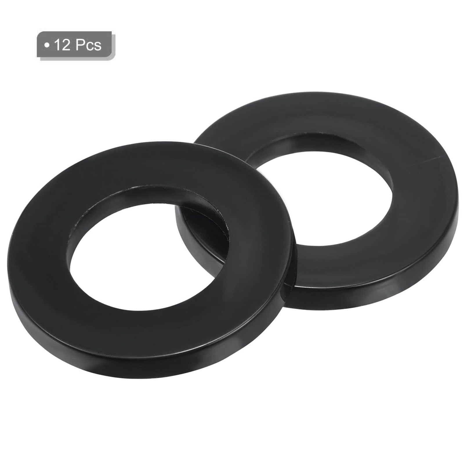 TA-VIGOR 12Pcs Black Nylon Flat Washers, M16 x 30mm x 3mm, Insulating O-Ring Gaskets, Tap Sealing Spacer for Faucet Pipe - Image 3