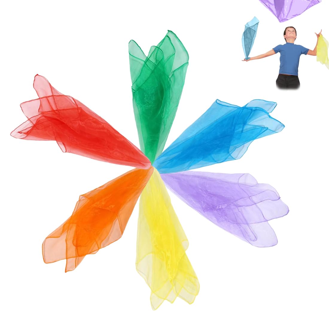 Foulard De Jonglage, Foulards De Danse, 12 Pièces Foulard Enfant Motricité, Foulards De Danse Pour Enfants De La Maternelle, Foulard Couleur Pour