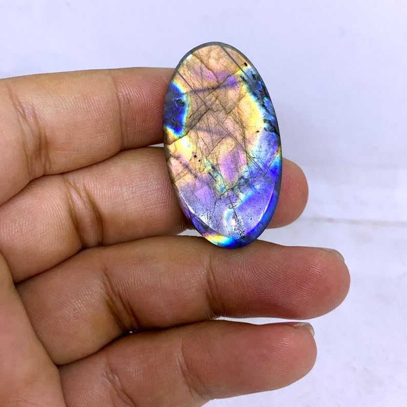 Pierre de labradorite ovale pour fabriquer vos bijoux DIY - 5