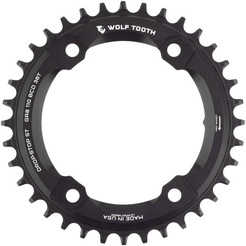 Amazon.com : Wolf Tooth 110 BCD Asymmetric 4-Bolt Aero Chainring
