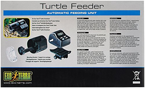 Exo Terra Turtle Feeder, voederautomaat voor schildpadden, programmeerbare voederautomaat, geschikt voor schildpadpellets, zwart - Afbeelding 3