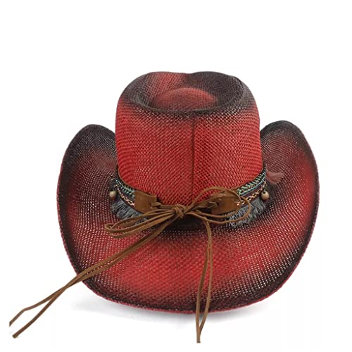 Chapeau de cowboy western à franges boho pour homme style jazz plage YXWYXWA