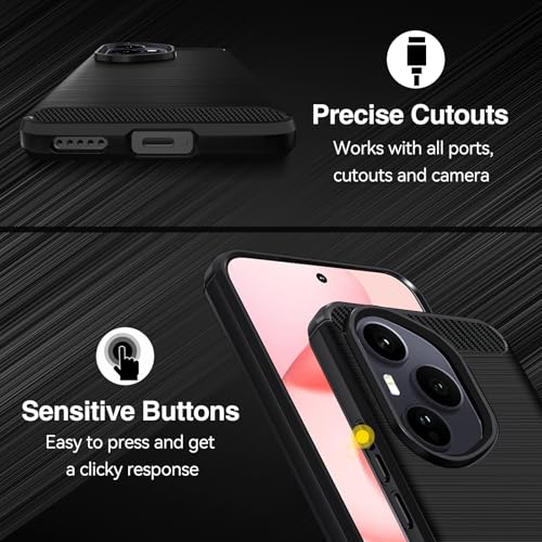ivoler Etui do Honor 400 Pro 5G, Ochronna obudowa Anti-Shock i Anti-Fingerprint, Miękka TPU Silikonowa, Czarny