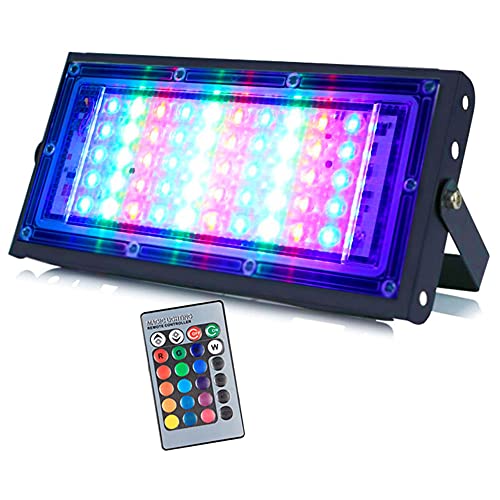 Image of MLD 10W Multi Color Changing Crystal Led RGB Flood Light with Remote Waterproof Brick Floodlights for Decoration Lights |Red, Green, Blue| 10 Watt | Pack of 1