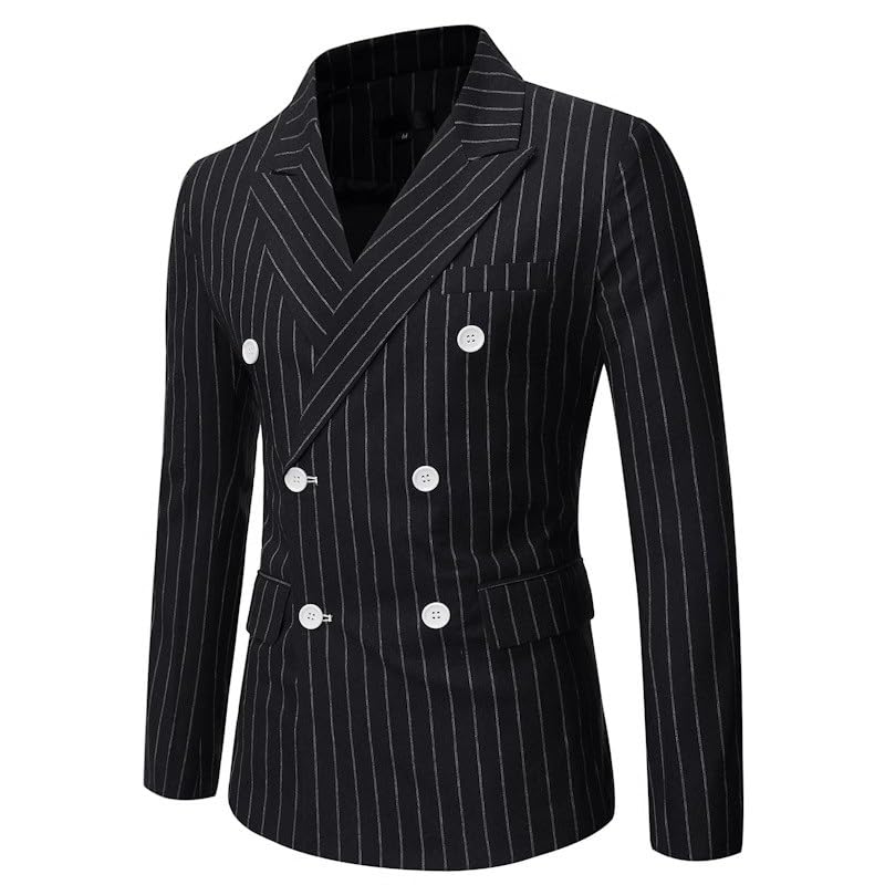 Striped Casual Breasted Suit Slim Fit Jacket2