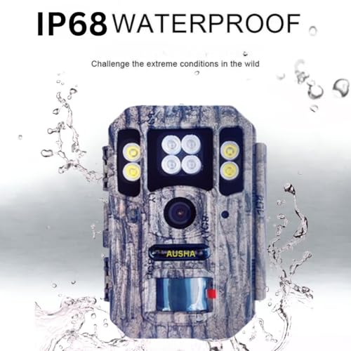 Image of T4 Trail Camera 56MP with 4K Ultra HD Video, 0.6s Trigger Speed, 100ft Night Vision, 100 Wide Angle, Waterproof IP66, 2.0 inch LCD for Wildlife Monitoring, Home Security & Remote Surveillance