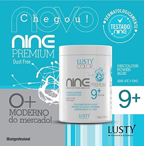 Pó Descolorante 9 Azul Premium Ultra Rápido LUSTY Professional (Discolour Power Nine Blue Premium),