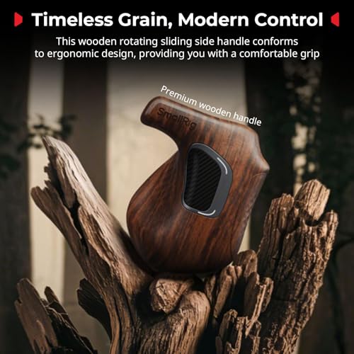 Image of SmallRig Rotating Right-Side Wooden Handle for ARRI Rosette, Load Capacity to 15kg / 33lbs, Flexible Position Adjustment, Ergonomic Design & Anti-Slip Design