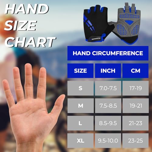 Westwood Fox B0CXPJK82S Cycling Gloves For Men Women,Half Finger Unisex Gel Padded Anti-Slip Mountain Bike Gloves, Breathable Shock Absorption Grip Palm Bicycle Summer Riding Mtb Bike Gloves thumb #3