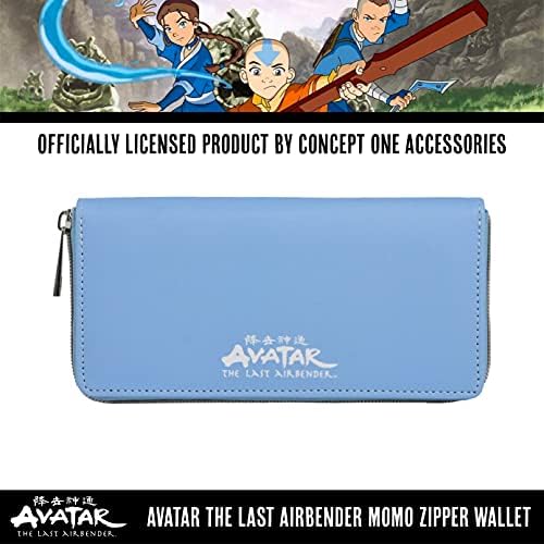 Concept One Avatar The Last Airbender Momo Peek-A-Boo Zipper Wallet, Blue