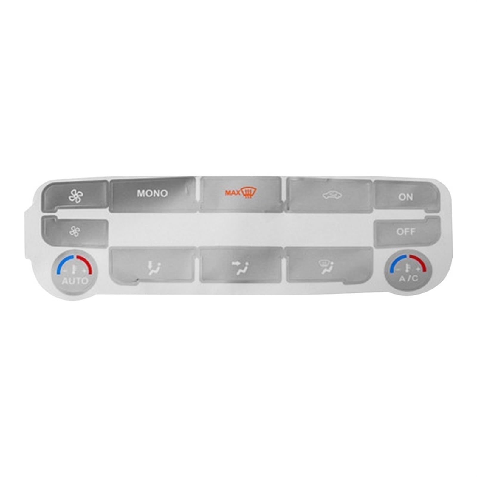 Button Repair Sticker Compatible with for S-Max for Mondeo Car Air Condition AC Climate Control Button Repair Sticker Decal Fix Ugly Button(Silver)