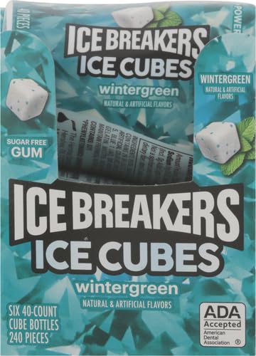 Miniatura 2 de Ice Breakers Ice Cubes Goma sin azúcar con xilitol Wintergreen 40 unidades paquete de 6