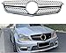 HAOMENG Parrilla Malla Parachoques Parrilla de Radiador Rejilla Delantera para Mercedes Benz W204 C63 C Class W204 C63 2012-2014, Delantera de Repuesto para Radiador, Piezas para Coche