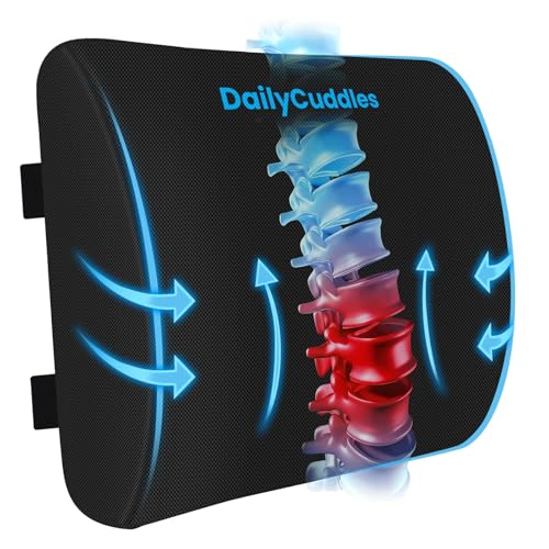 DailyCuddles Lumbar Support Pillow for Office Chair Back...