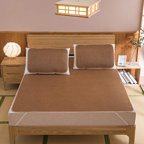 Zzkjbox Bamboo Mat Bed/Summer Cooling Sleeping Pad/Rattan Mattress,Summer Bedding For A 0.6M-2.0M Bed,E,1.0×1.9M(39.4×74.8In) #TOP1