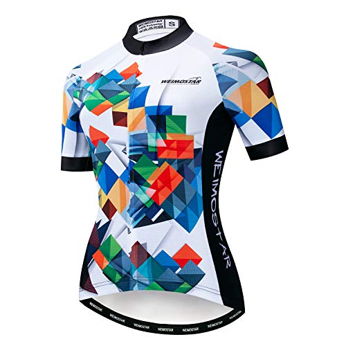 Hotlion Sommer-Fahrradtrikot, atmungsaktiv, f&uuml;r Damen, Mountainbike-Trikot, schnelltrocknend, kurz&auml;rmelig, Fahrradbekleidung, Cf2243, M