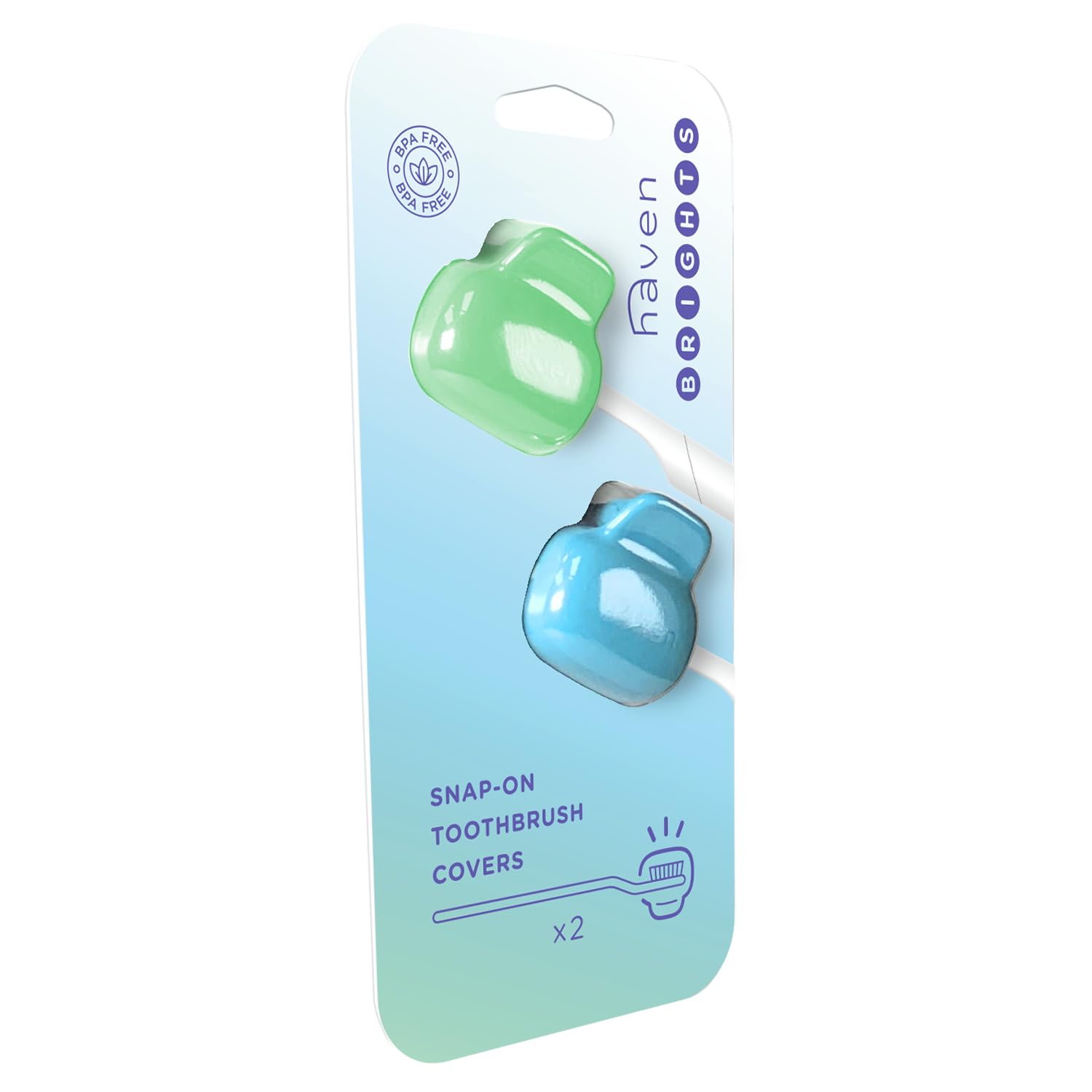 Haven Funda para cepillo de dientes, compatible con cepillos de dientes electrónicos y manuales, soporte para cepillo de dientes para viajes, juego de dos protectores de tapa de cepillo de dientes