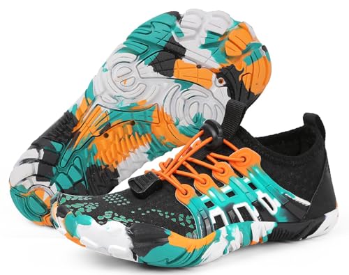 Image of Kids Water Shoes Boys Girls Quick Dry Aqua Socks Barefoot Beach Pool Swim Hiking Lightweight Non-Slip Outdoor