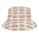 Happy Penis Dick Sweet Bacon Wrapped Bucket Hat Print Sun Cap Fisherman Hat Travel Beach Cap Outdoor Cap for Women and Men