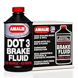 AMALIE DOT 3 Brake Fluid 12oz (160-65031-92), Heavy Duty Drum & Disc Brake Fluid for...