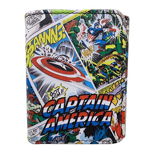 RGA Leatherworks Captain America Comic Strips Trifold Wallet