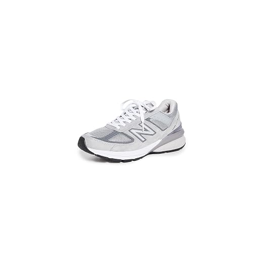 New Balance Women's Made in US 990 V5 Sneaker, Grey/Castlerock, 10.5