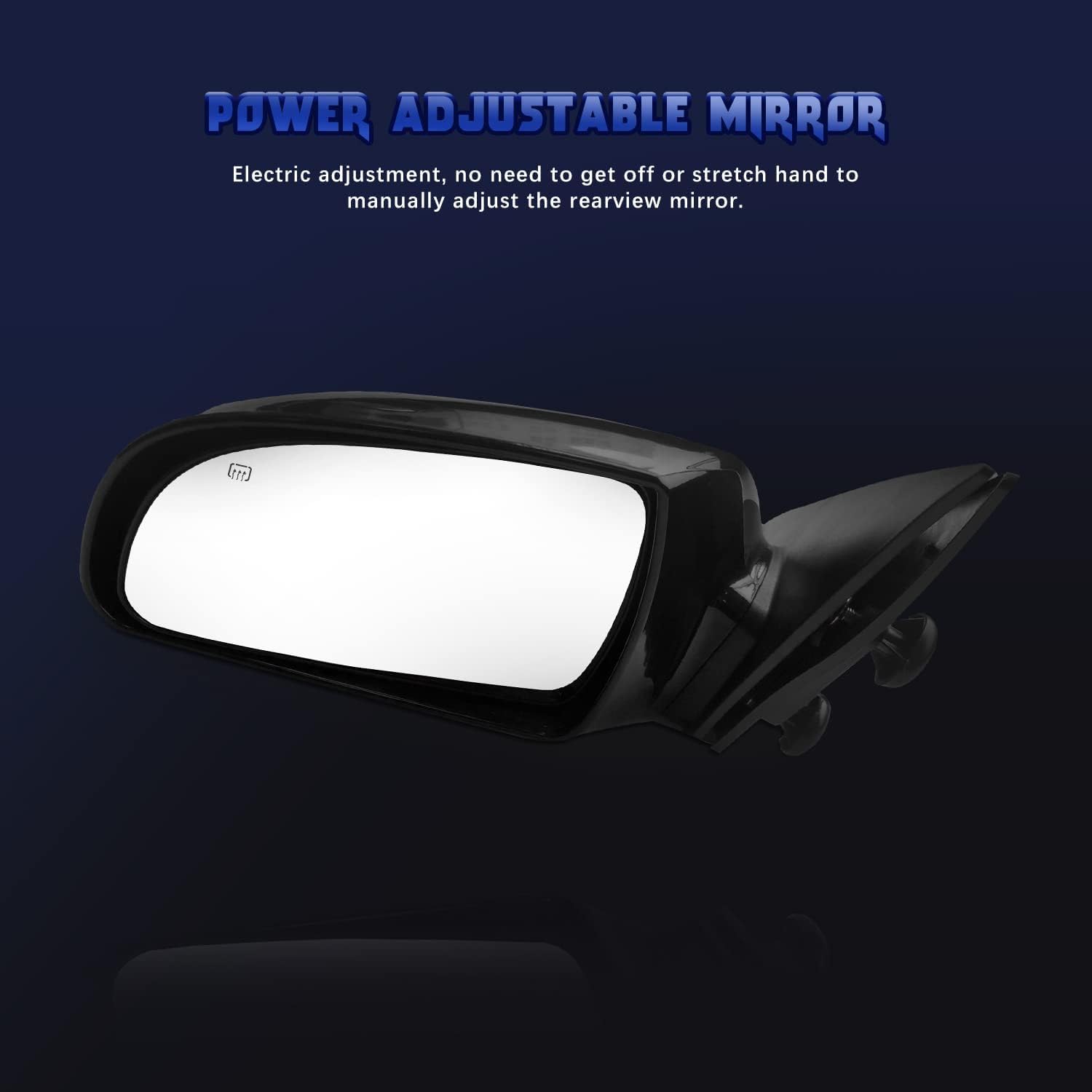 PZ Left Driver Side Mirror Fits Hyundai Sonata 2006,2007,2008,2009,2010 With Power Glass Manual folding Heated Black OEM Replacement Parts #876100A000