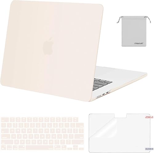 Miniatura 44 de MOSISO Funda compatible con MacBook Air de 15 pulgadas M4 M3 M2 2025 2024 2023 versión A3241 A3114 A2941 con Touch ID, funda rígida de plástico