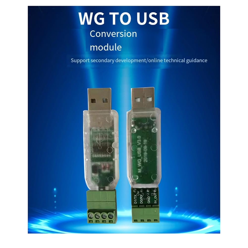 Módulo Convertidor USB A Wiegand de 5 V Compatible con para Wg26 Wg34 Wg37 Wg40 ASCII Bidireccional