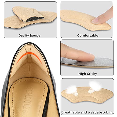 6 Pairs Comfowner Heel Cushion Pads, Comfort Shoe Grips Snugs For Big Shoes Loose Shoes Heel Blisters And Heel Pain, Heel Protectors Liners For Men And Women #TOP3