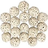 5124 Mini Sola Balls Pk18 - Handcrafted Soft sola Wood Bird Foraging Foot Toys, Small Size chewable Balls, Lightweight, Conditions Beaks and feet, Delightful for Small Size Pet Birds
