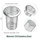 4in Commercial Floor Drain Strainer,6in Tall with Carry Handle 316 Stainless Steel Floor Drain Filter, Finely Polished Drain Basket for Factory Kitchen Hospital Restaurant