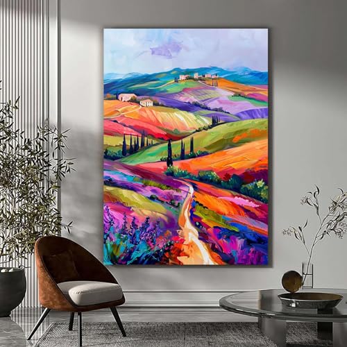 Pintura abstracta de pared para decorar salones modernos y dormitorios elegantes 3