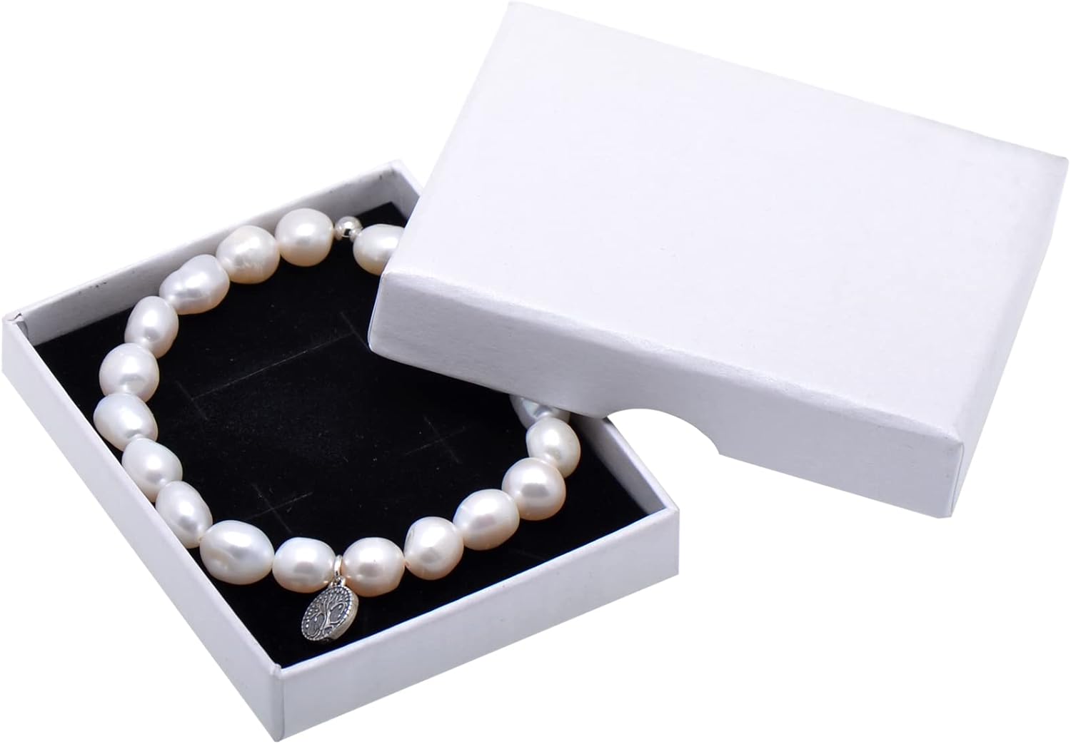 7.5 Inches Freshwater Cultured Pearls Bracelet with Tree of Life Charm - Image 3
